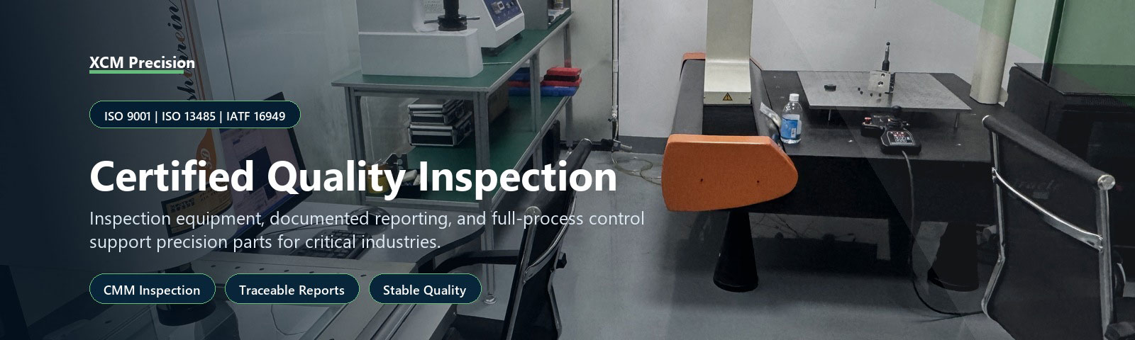 Certified quality inspection for precision CNC machined parts