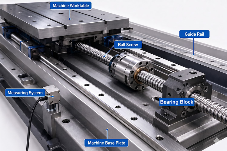 CNC linear drive worktable system for precision machining