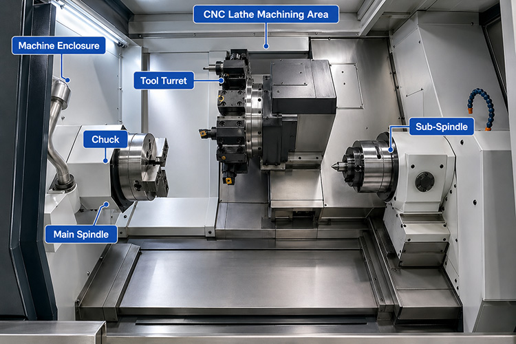 CNC ball screw transmission system with guide rail