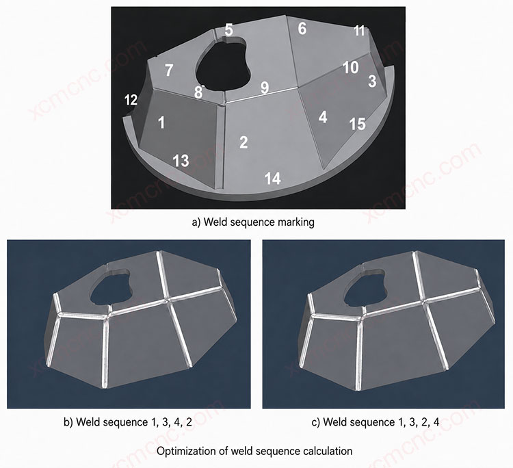 Optimización calculada de la secuencia de soldadura para una estructura de grandes dimensiones