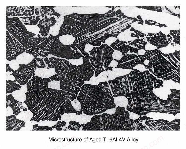 Ti-6Al-4V microstructure after aging treatment