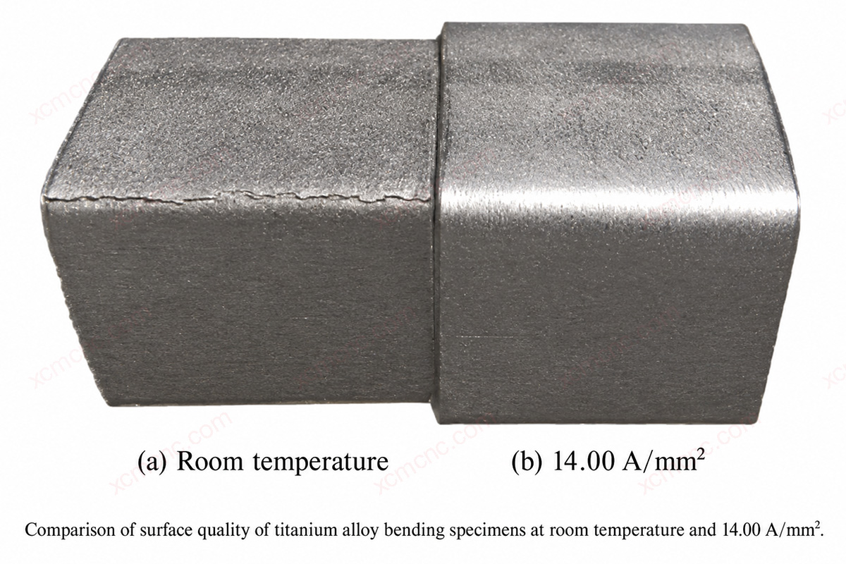Qualidade da superfície à temperatura ambiente e a 14,00 A/mm²