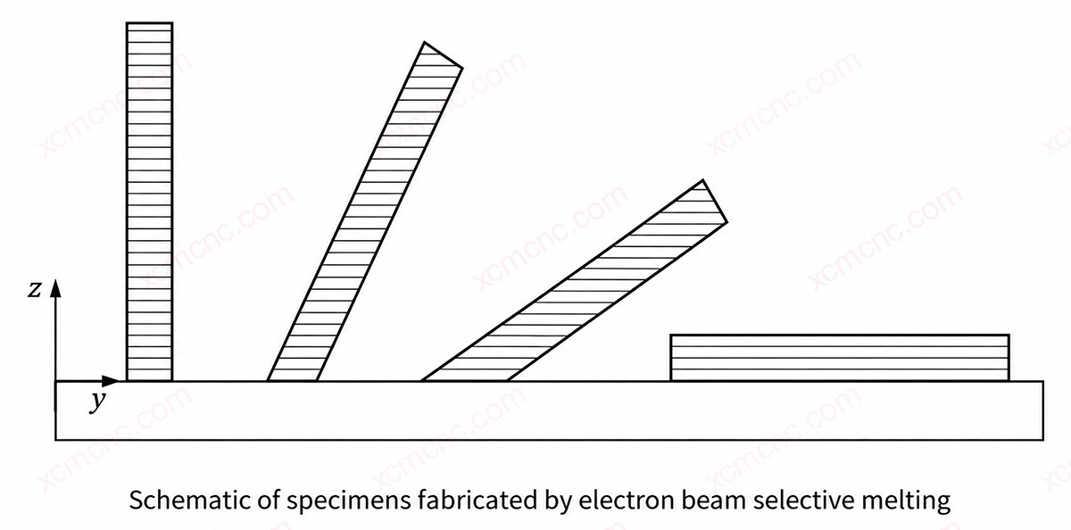 EBSM Specimens at Different Build Orientations