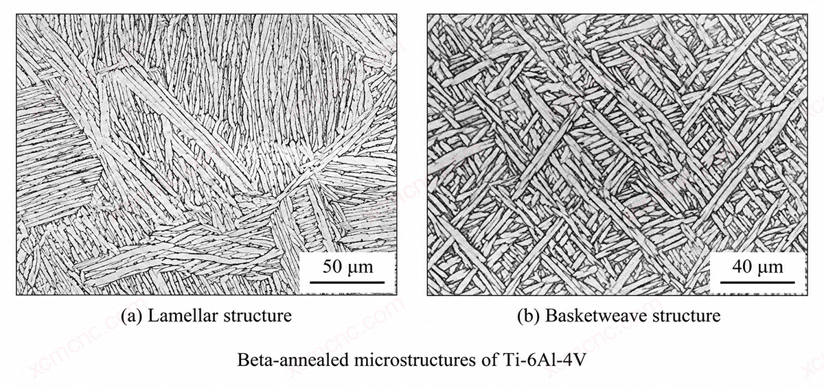 Microstructuur van Ti-6Al-4V na bèta-gloeien