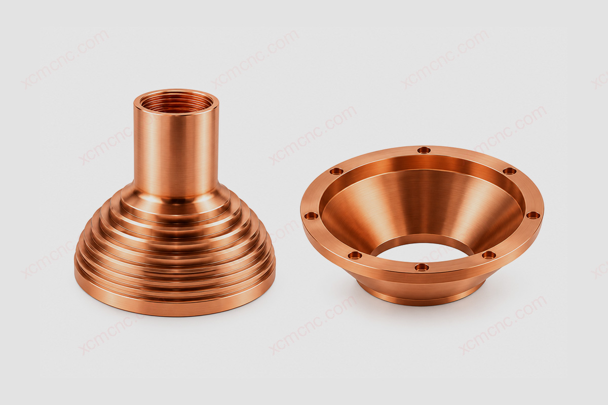custom copper 5 axis machined parts