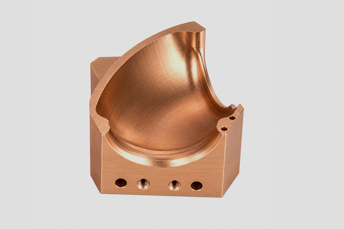 custom copper 5 axis machined parts